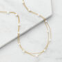 Rose, Silver Or Gold Layered Pearl Necklace, thumbnail 3 of 7