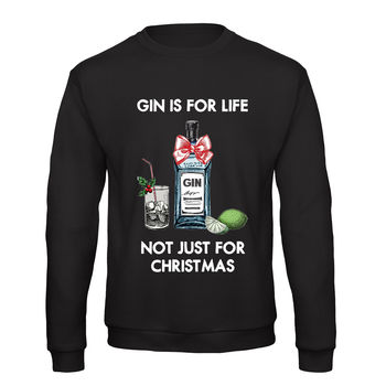 'Gin Is For Life' Christmas Jumper, 4 of 6
