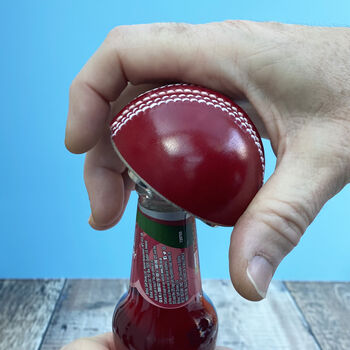 Flipper Genuine Cricket Ball Bottle Opener, 4 of 6