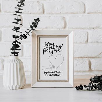 Personalised You Are My Person Couple Print, 7 of 11
