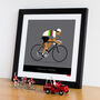 Personalised Female Cycling Print, Rainbow Jersey, thumbnail 1 of 9