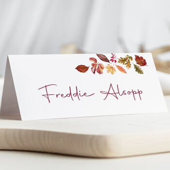 Autumnal Wedding Place Cards, 3 of 4