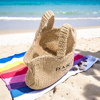 Hand Woven Paris Milano Summer Bag, 4 of 5