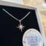 Handmade Sterling Silver North Star Birthstone Christmas Necklace: December Birthstone, thumbnail 3 of 12