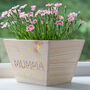 Personalised Birth Flower Pine Planter, thumbnail 1 of 2