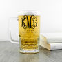Monogrammed Glass Tankard, thumbnail 4 of 6