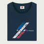 Ski France Navy Blue Organic T Shirt, thumbnail 1 of 7