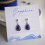 Sapphire Birthstone Stud Earrings, thumbnail 2 of 12
