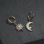 Esmae Moon And Star Wedding Earrings, thumbnail 3 of 8