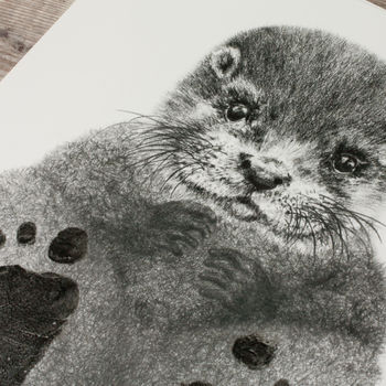 Personalised Baby Otter Footprint Kit, 3 of 6