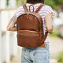 Mens Luxury Personalised Leather Backpack, thumbnail 4 of 8