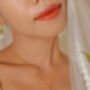 White Lily Of The Valley Dangle Necklace Base Metal Stainless Steel, thumbnail 7 of 9