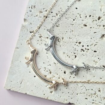 Sausage Dog Necklace In Gold Or Silver Tone, 3 of 5