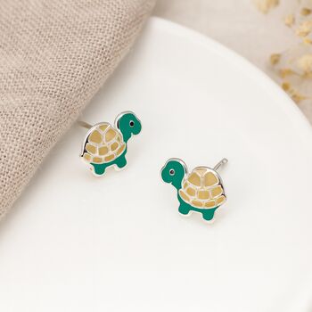 Sterling Silver Turtle Stud Earrings – 9mm, 2 of 7