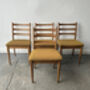 Set Of Mid Century Schreiber Dining Chairs 1960s 70s, thumbnail 2 of 9