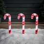 Candy Cane Trio Outdoor Christmas Decoration, thumbnail 4 of 4