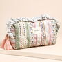 Small Sage And Pink Vintage Floral Quilted Wash Bag, thumbnail 1 of 5