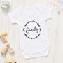 Personalised Floral New Baby Baby Grow, thumbnail 1 of 7