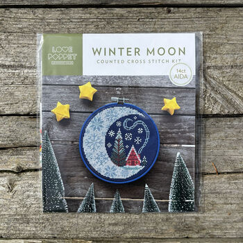 Winter Moon Modern Cross Stitch Kit, 2 of 4