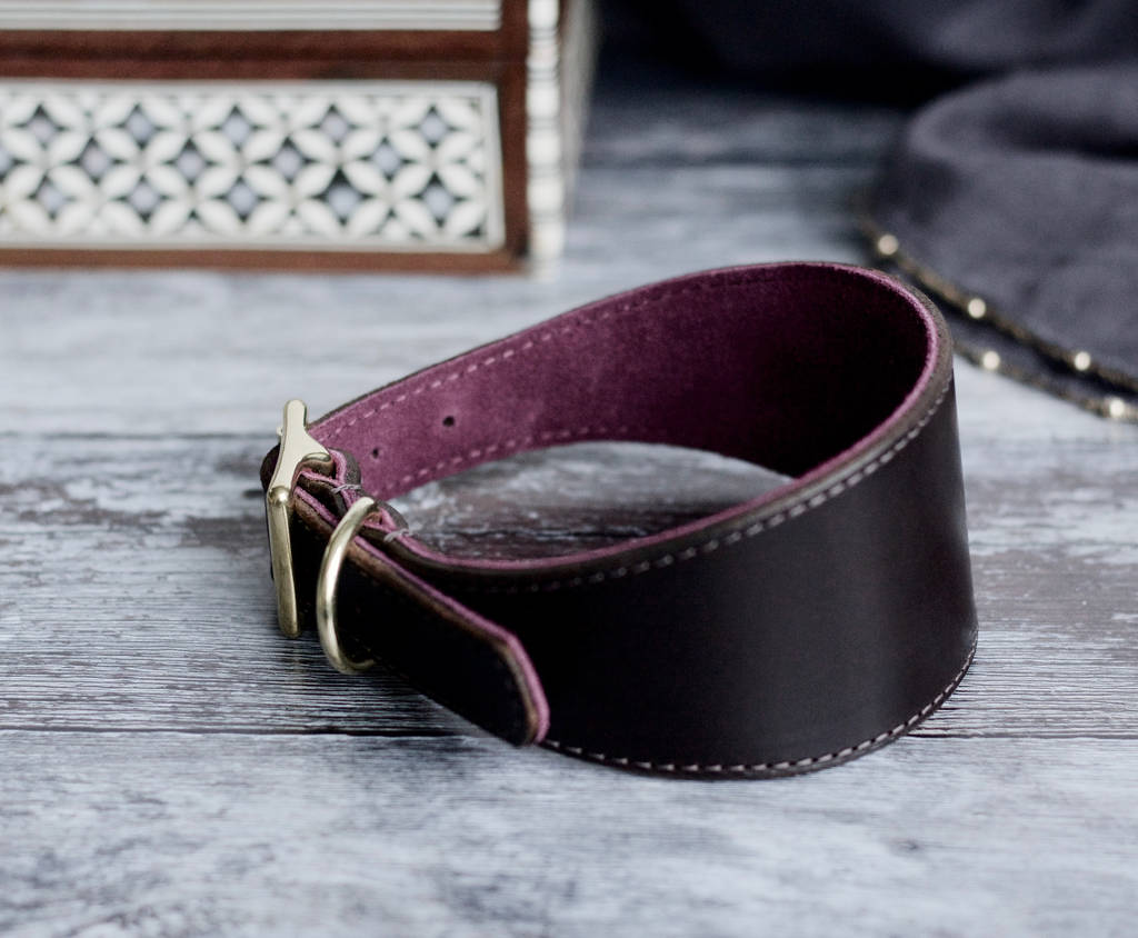Vegetable Tanned Leather And Suede Hound Collar By Velveteen Hound and ...