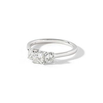 Mavis White Gold Three Stone Engagement Ring, 4 of 5