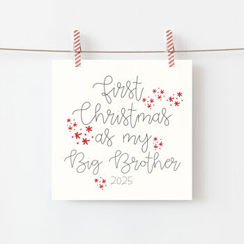 First Christmas As My Big Brother Star Card, 5 of 5