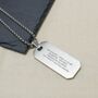 Personalised Brushed Steel Medical Dog Tag Necklace, thumbnail 2 of 3