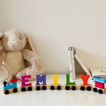 Personalised Wooden Train, 2 of 9