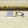 Personalised Men's Square Cufflink With Crystal, thumbnail 2 of 7