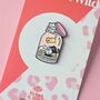 Cats Happy Pill Enamel Pin Badge, thumbnail 1 of 4