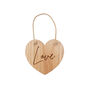 Oak Heart Hanger Featuring Slogan 'Love', thumbnail 2 of 2