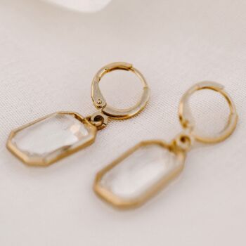 Allana Delicate Gold Zirconia Charm Earrings, 2 of 6