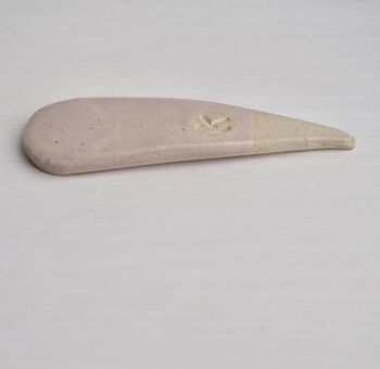 Handmade Small Blush Pink Pottery Salt Or Spice Spoon, 4 of 7