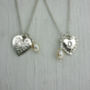 Sterling Silver Heart And Pearl Necklace, thumbnail 3 of 3