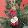 Personalised Chilli Felt Christmas Decoration, thumbnail 1 of 4