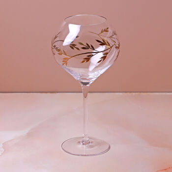 G Decor Set Of Four Wild Vine Hand Painted Gin Glasses Inspired By Nature, 4 of 5