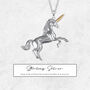 Unicorn Necklace In Sterling Silver, thumbnail 3 of 10