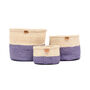 Jadala: Lavender Colour Block Woven Basket, thumbnail 9 of 9