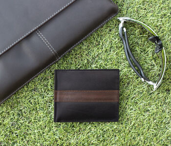 Personalised English Leather Black Wallet Rfid Safe, 4 of 12