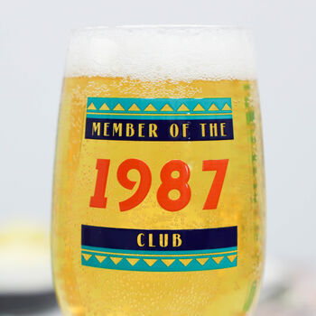 Personalised Member Of Year Stemmed Beer Glass, 2 of 7