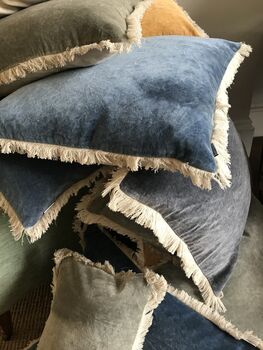 Maitri Stonewashed Velvet Cushion Cover 50x30, 2 of 5