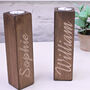 Personalised Name Wooden Tealight Candle Holders, thumbnail 1 of 4