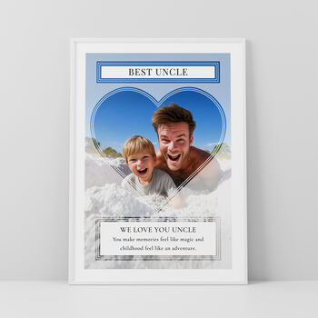 Best Uncle Personalised Photo Print Wall Art Gift For Uncle, 4 of 5