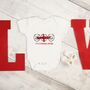 Three Lions Football England Baby Grow Vest, thumbnail 6 of 6