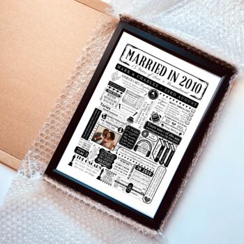2010 Personalised 15th Crystal Anniversary Poster With Photo, 6 of 9