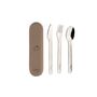 Citron Travel Stainless Steel Cutlery Set With Case, thumbnail 7 of 11