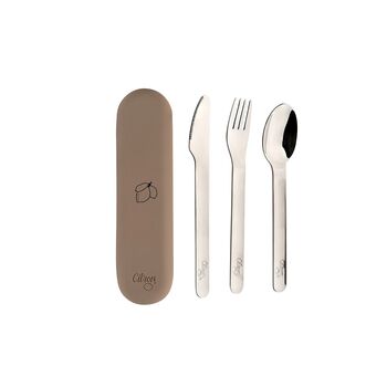 Citron Travel Stainless Steel Cutlery Set With Case, 7 of 11