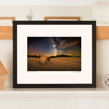 The Milky Way Above A Field Of Hay Bales Fine Art Print, 2 of 3