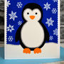 'Penguin' Personalised Childrens Christmas Card, thumbnail 4 of 4