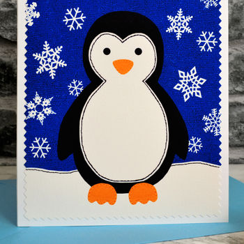 'Penguin' Personalised Childrens Christmas Card, 4 of 4